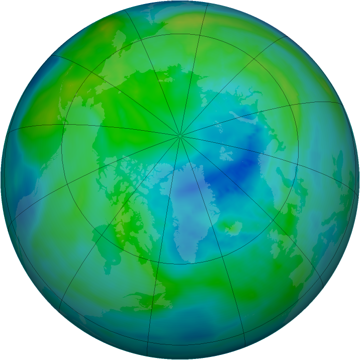 Arctic ozone map for 12 October 2014